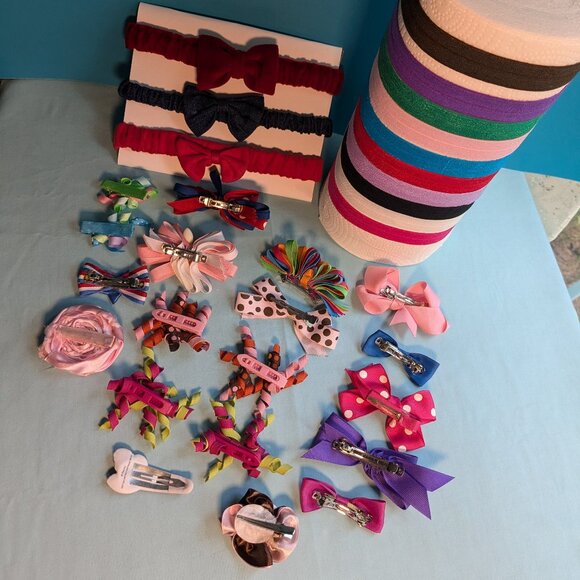 Stretchy Headbands & Clip On Hair Bows Bundle - Picture 3 of 12